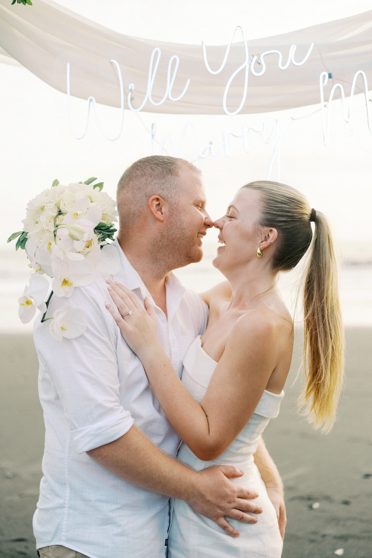 Dreamy Bali Beach Proposal Photoshoot 10