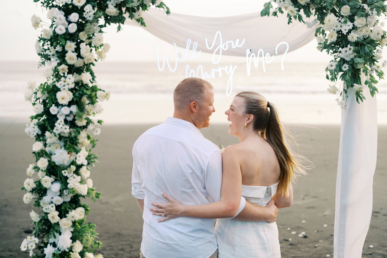 Dreamy Bali Beach Proposal Photoshoot 11
