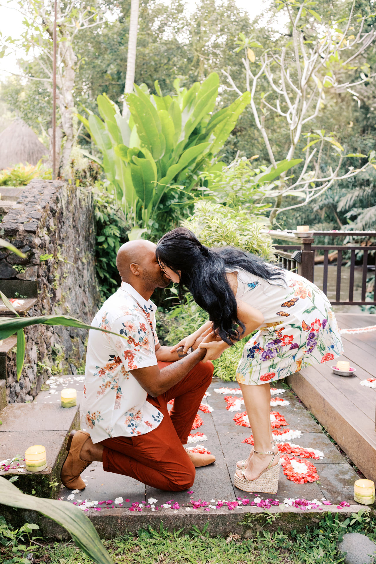 Ubud Proposal with Intimate Riverside Dinner Setup4