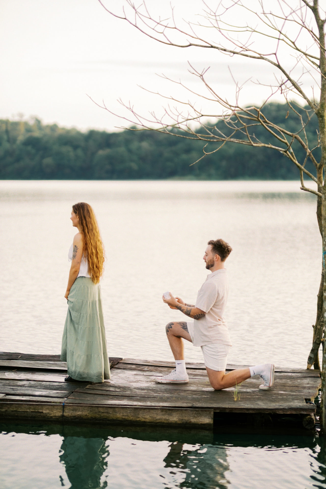 Intimate Bali Lake Proposal 11