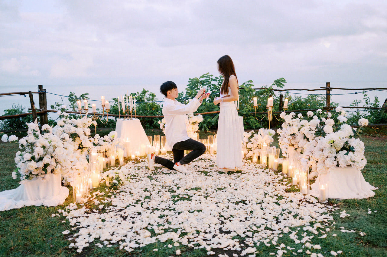 A Bali Proposal Surrounded by White Flowers 4 A Bali Proposal Surrounded by White Flowers 4