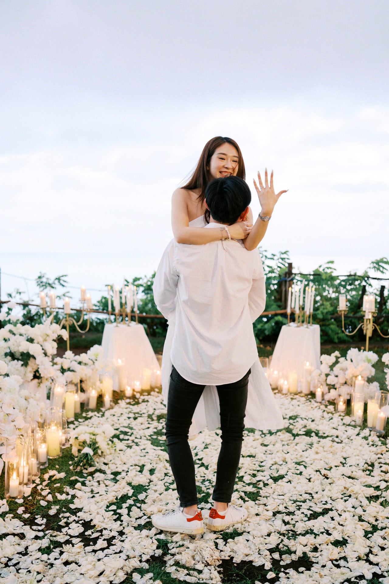 A Bali Proposal Surrounded by White Flowers 7 A Bali Proposal Surrounded by White Flowers 7