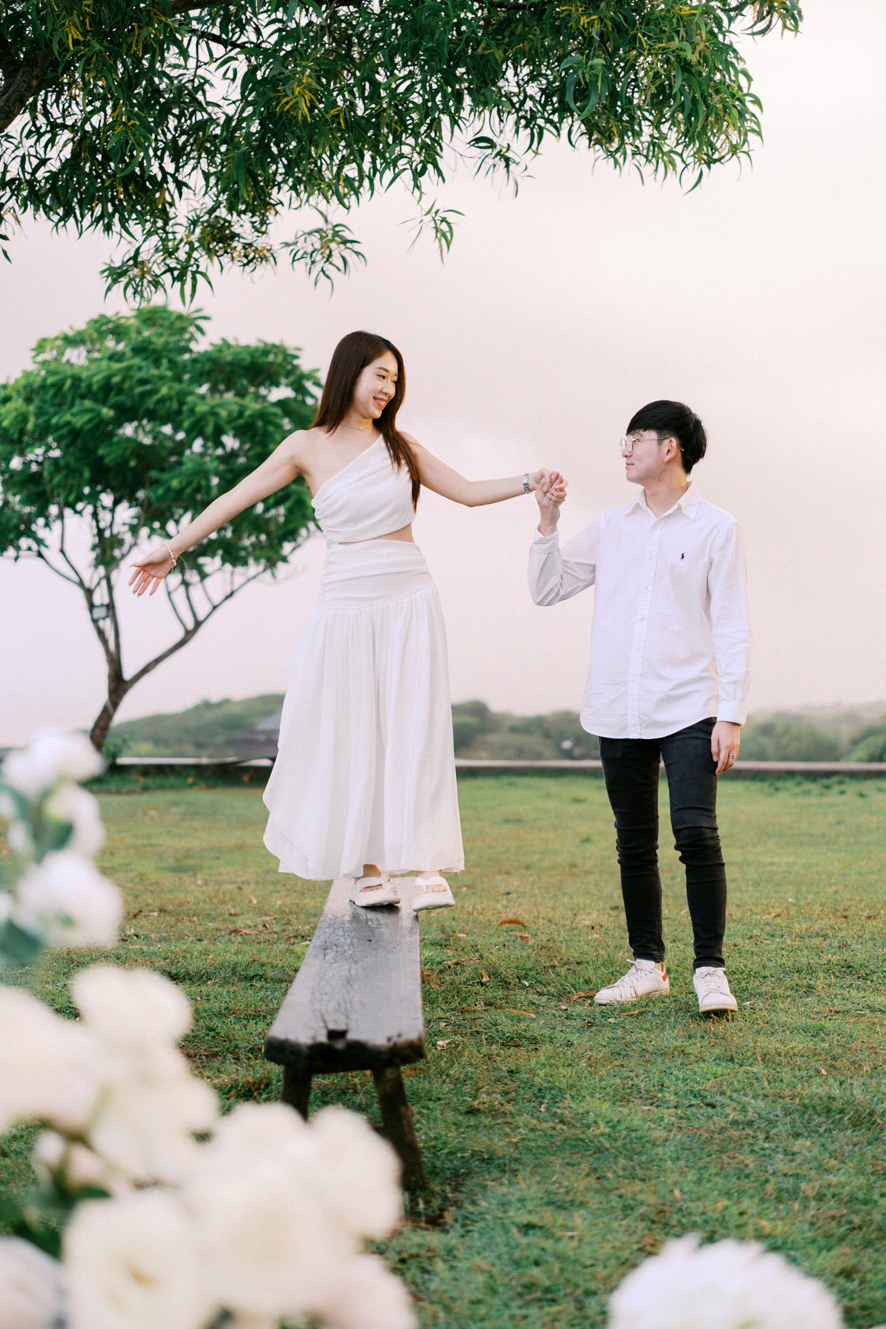 A Bali Proposal Surrounded by White Flowers 9 A Bali Proposal Surrounded by White Flowers 9