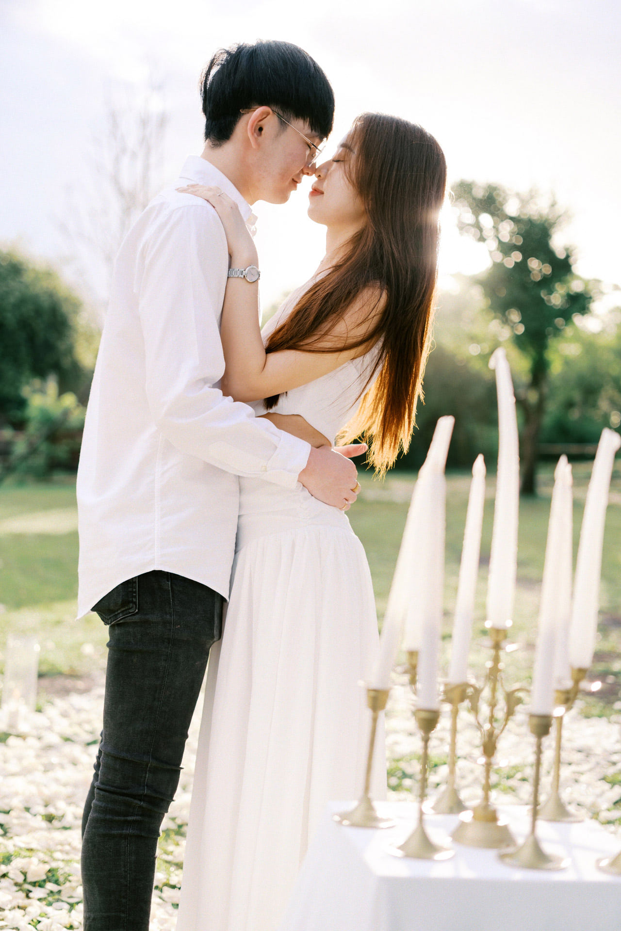 A Bali Proposal Surrounded by White Flowers 13 A Bali Proposal Surrounded by White Flowers 13